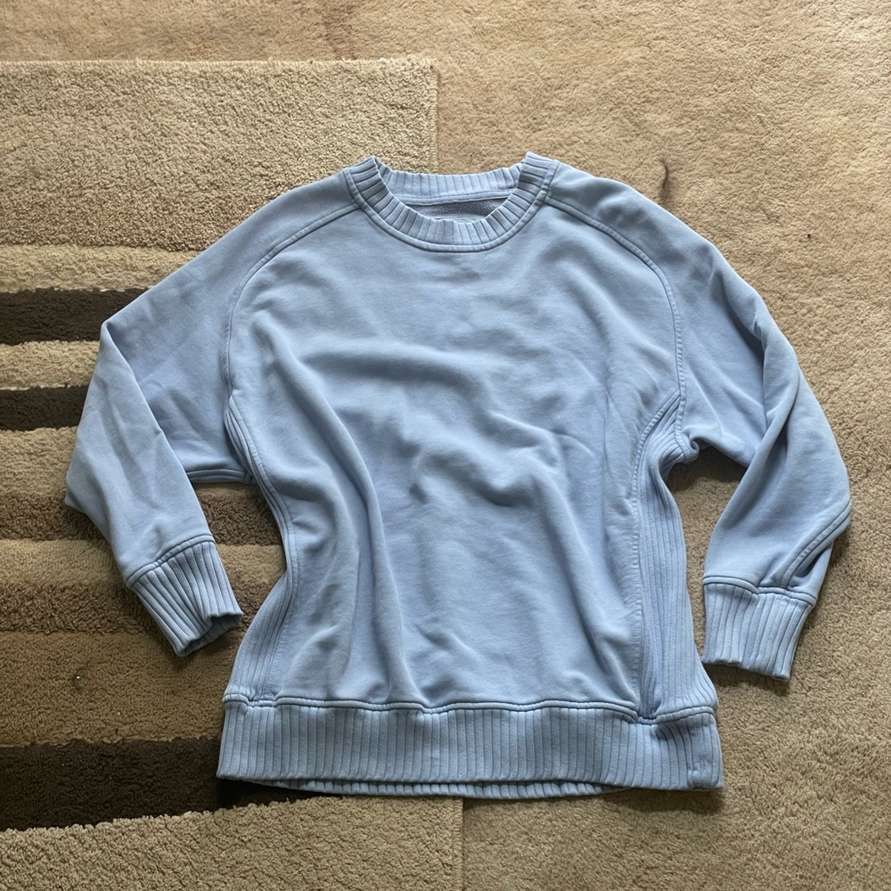 Aerie Soft Blue Crew Neck Sweater